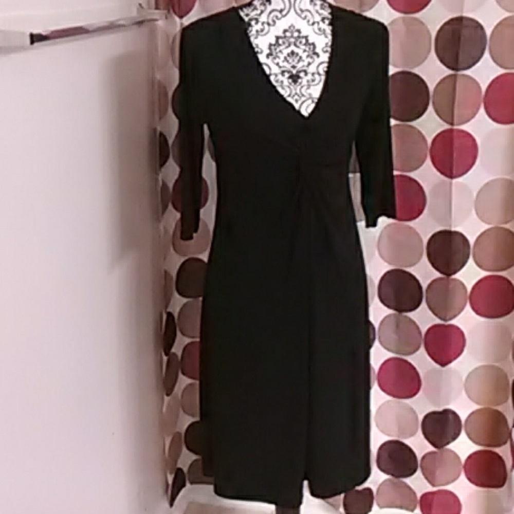 Black mid calf length dress